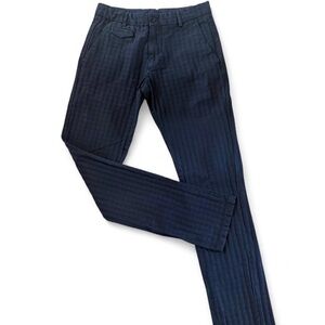 Zara Men’s Dark Navy Pinstriped Chinos